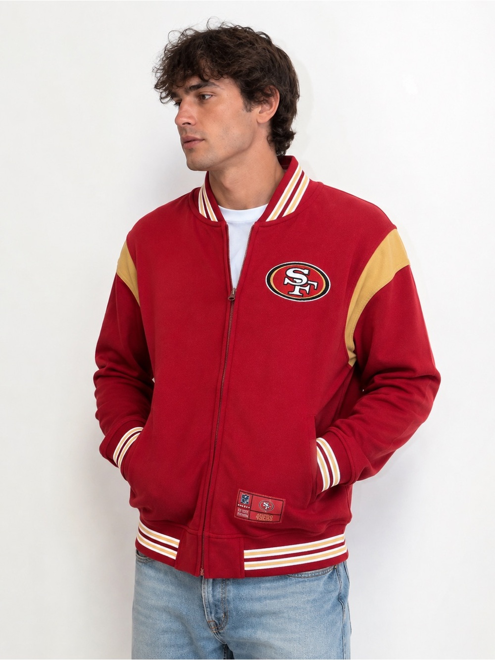 NWT Ultra Game San Francisco 49ers Full Zip Varsity Jacket Men’s Medium NFL